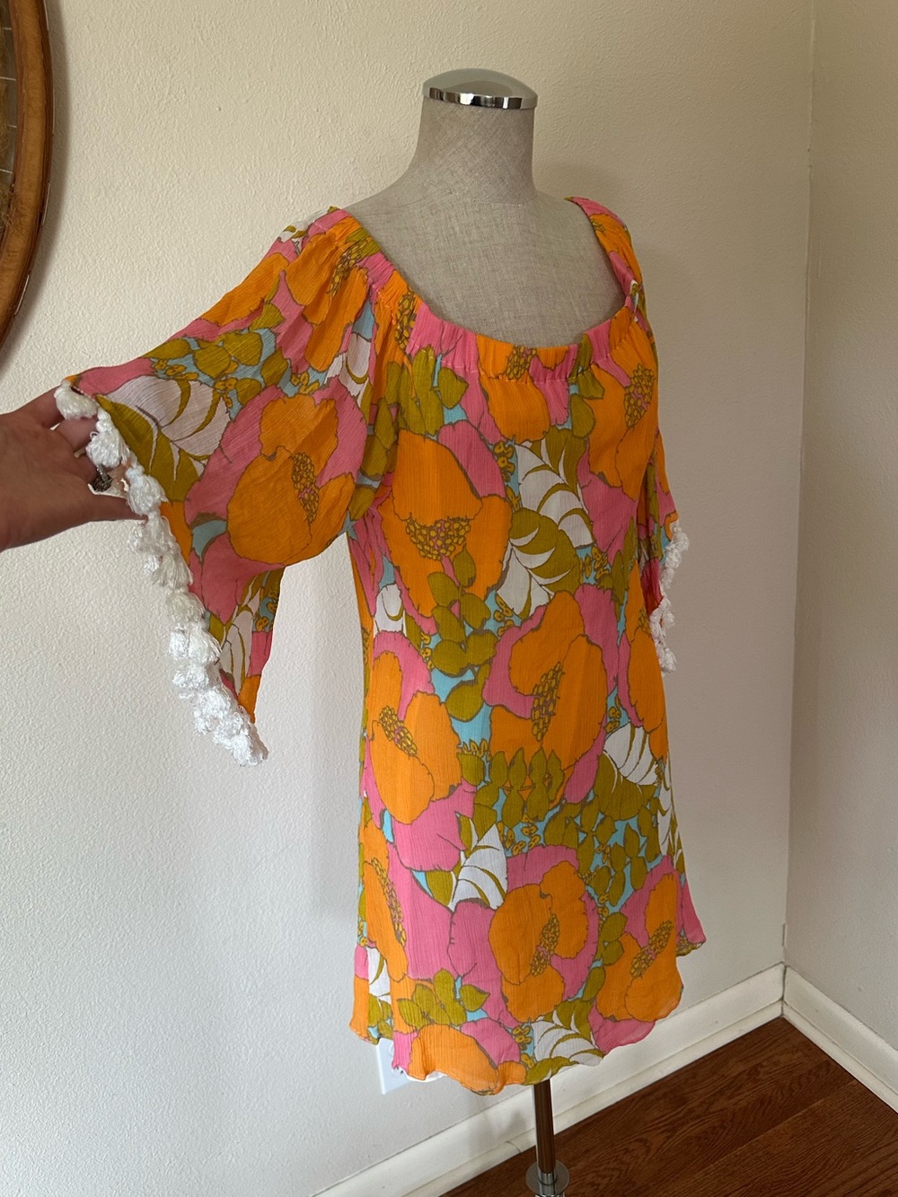 Trina Turk Swim Trina Turk Playa de Flor Tunic Dress 60s Floral Woman's L